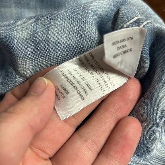 RAILS cropped flannel button up blouse U9 - Picture 5 of 7